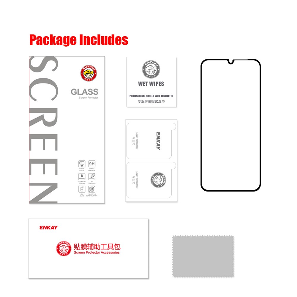 HAT PRINCE 0.26mm 9H 2.5D Full Glue Full Screen Coverage Tempered Glass Screen Protector for Samsung Galaxy A12-9