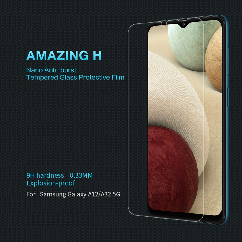 Nillkin Erstaunliche H-Anti-Explosionsfilm 9h 0,33 Mm Gehärtetes Glasschutz Für Samsung Galaxy A12 / A32 5G-6