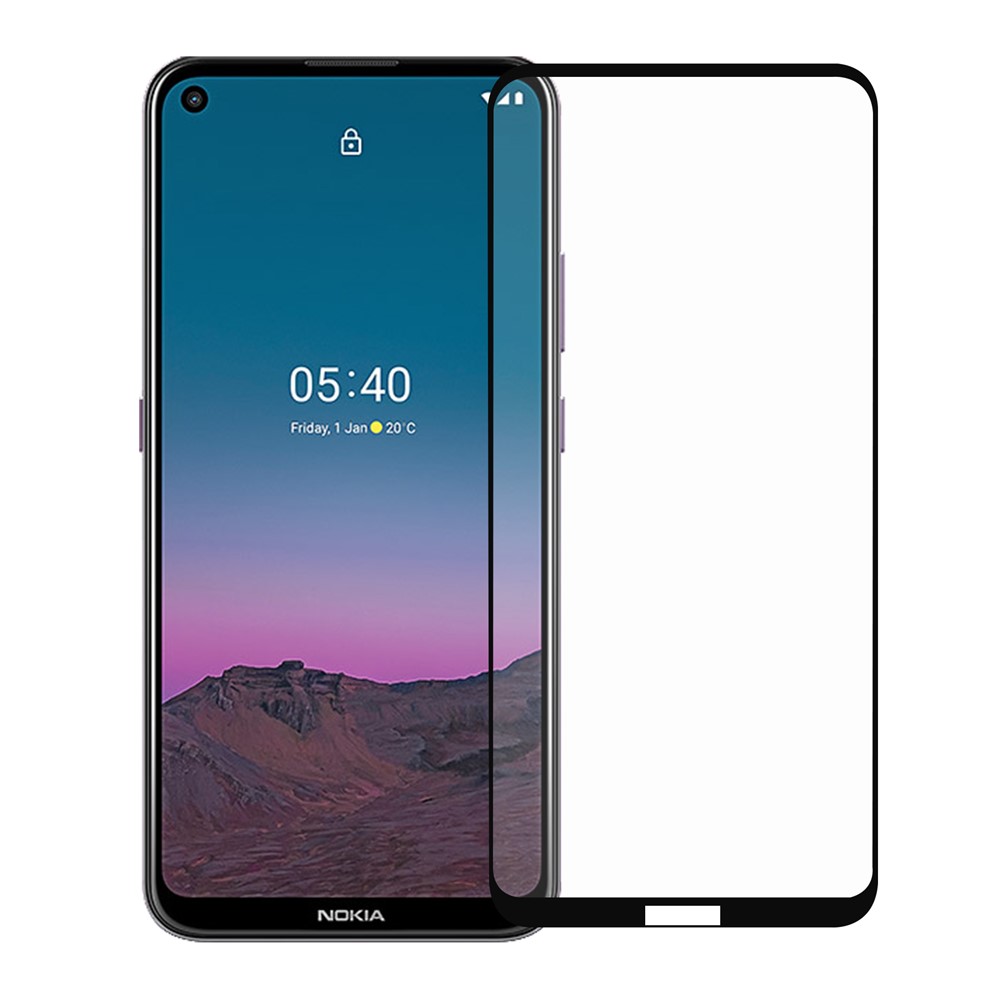 Komplette Abdeckung Gehärtetem Glasfilm Für Nokia 5.4 Full Kleber Black Ränder Screen Protector-1