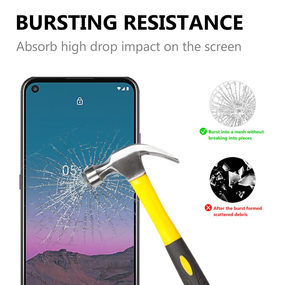 Komplette Abdeckung Gehärtetem Glasfilm Für Nokia 5.4 Full Kleber Black Ränder Screen Protector-2