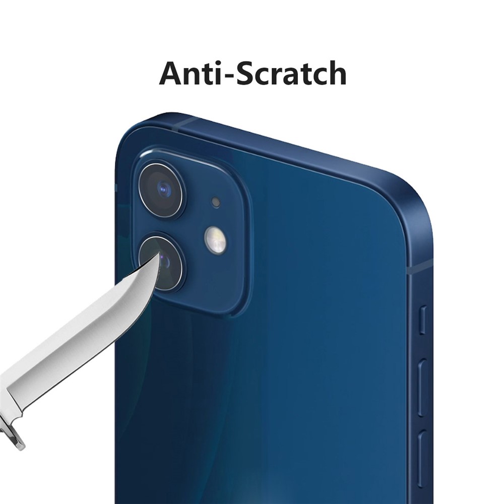 HAT PRINCE 0.2mm 9H 2.15D Arc Edges Tempered Glass Film Camera Lens Protector 2Pcs/Group for iPhone 12 / 12 mini-3