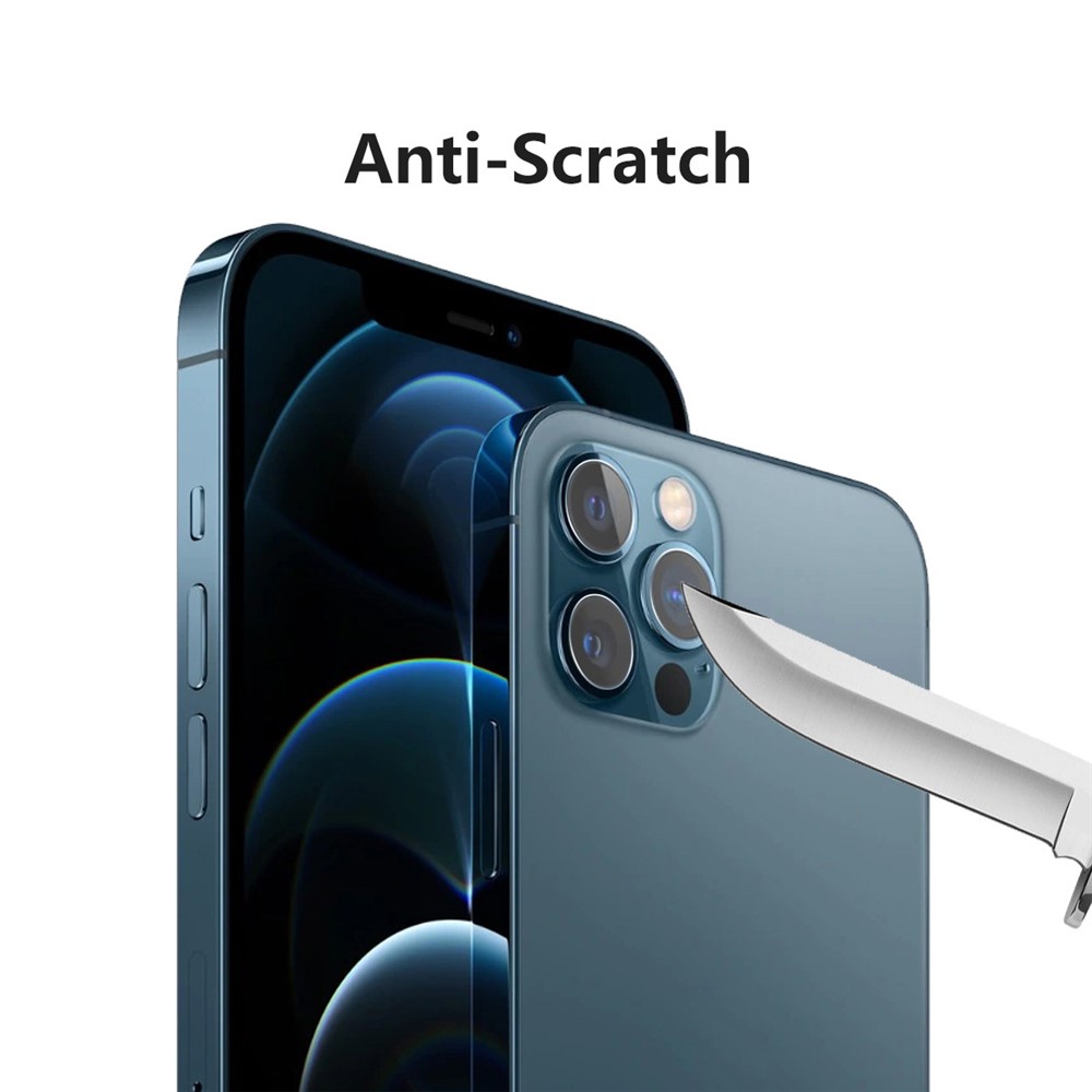 HAT PRINCE 2 Group/Set 0.2mm 9H 2.15D Arc Edges Tempered Glass Back Camera Lens Film 3Pcs/Group for iPhone 12 Pro / 12 Pro Max-3