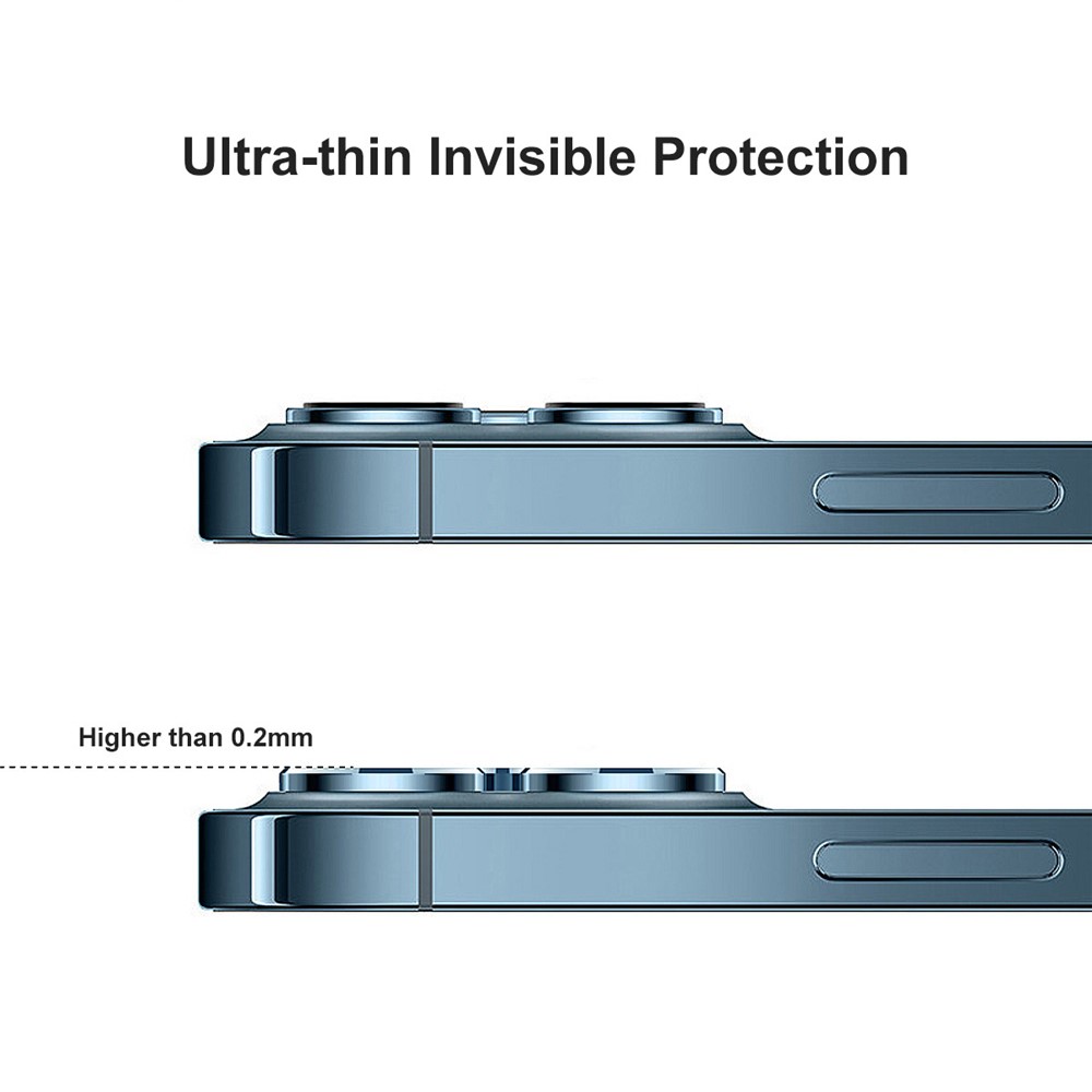 HAT PRINCE 2 Group/Set 0.2mm 9H 2.15D Arc Edges Tempered Glass Back Camera Lens Film 3Pcs/Group for iPhone 12 Pro / 12 Pro Max-5