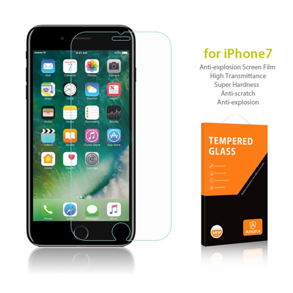 AMORUS for iPhone 8 Plus/7 Plus Screen Tempered Glass Protector Guard 2.5D Arc Edge-2