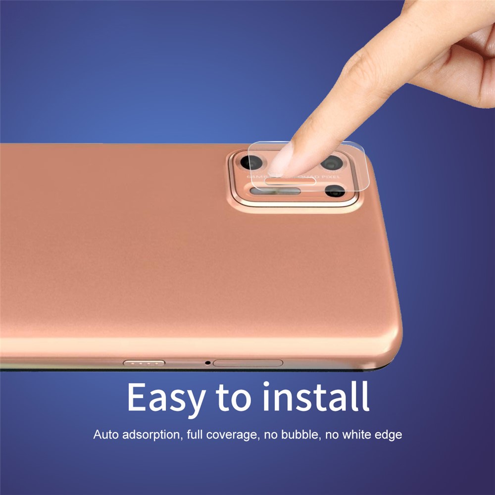2Pcs/Set HAT-PRINCE Anti-Scratch 0.2mm 9H 2.15D Arc Edges Tempered Glass Rear Camera Lens Protector for Motorola Moto G9 Plus-5