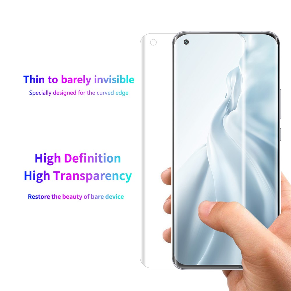 5Pcs/Set HAT-PRINCE 3D Complete Covering Curved PET HD Screen Protective Film for Xiaomi Mi 11 (Support Fingerprint Unlocking)-3