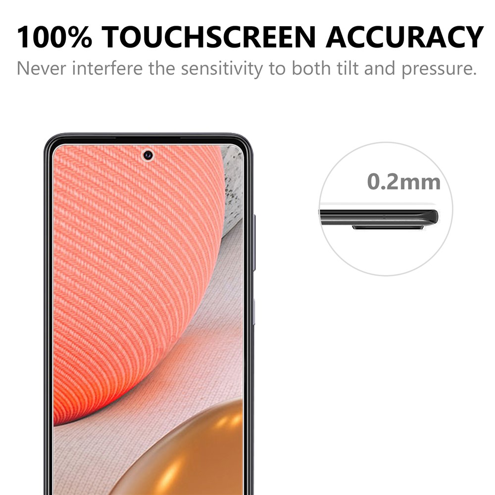 2.5D Arc Edge Good Quality Tempered Glass Film Screen Protector for Samsung Galaxy A72 5G-6