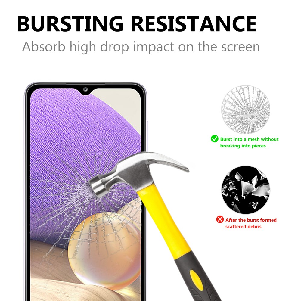 Complete Covering Full Glue Tempered Glass Film Black Edges Screen Protector for Samsung Galaxy A32-2