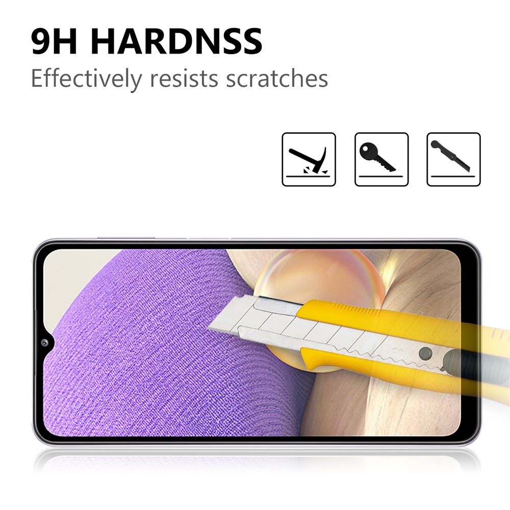 Complete Covering Full Glue Tempered Glass Film Black Edges Screen Protector for Samsung Galaxy A32-3