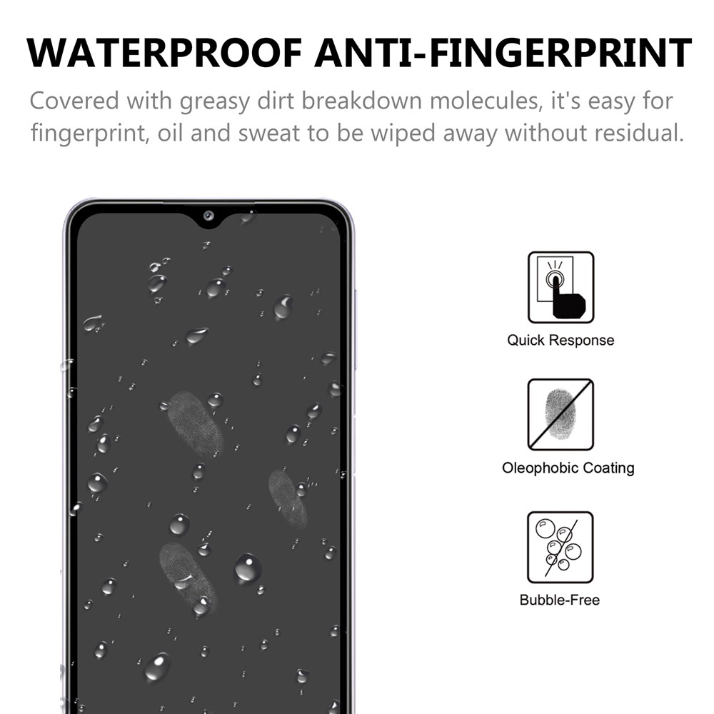 Complete Covering Full Glue Tempered Glass Film Black Edges Screen Protector for Samsung Galaxy A32-4