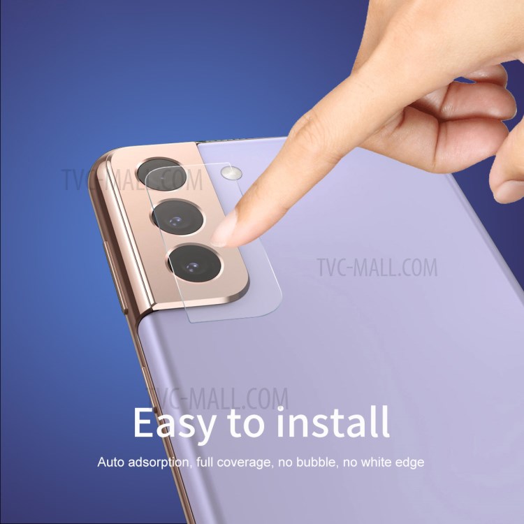 5Pcs/Set HAT-PRINCE Full Coverage 0.2mm 9H 2.15D Arc Edges Anti-Explosion Ultra Clear Tempered Glass Rear Camera Lens Protector for Samsung Galaxy S21 5G-5
