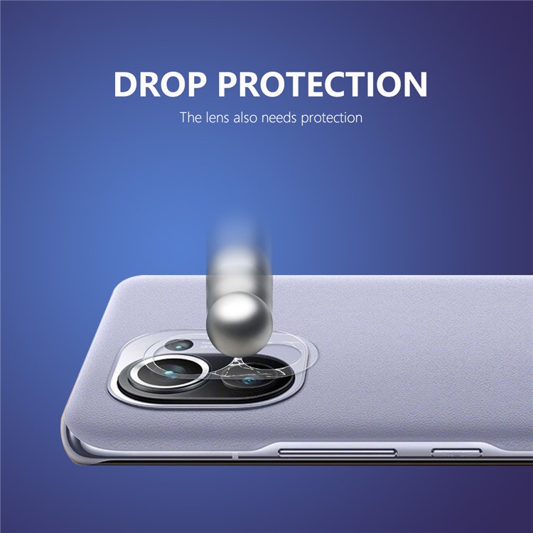 10Pcs/Set HAT-PRINCE 0.2mm Ultra Thin 9H 2.15D Arc Edges Anti-Explosion Rear Camera Lens Protector for Xiaomi Mi 11 Super Clear Tempered Glass Film-3