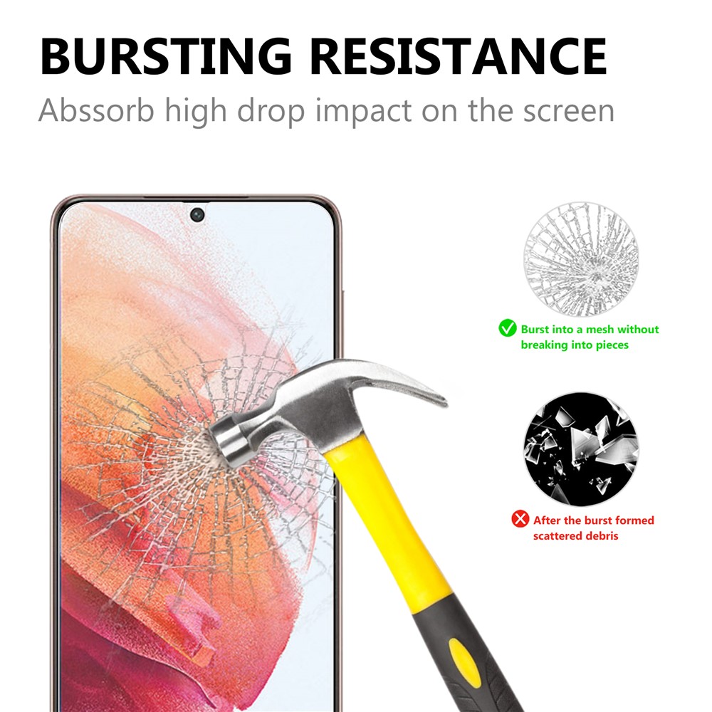 2.5D 9H Arc Edge Screen Tempered Glass Guard Protector for Samsung Galaxy S21 5G-2