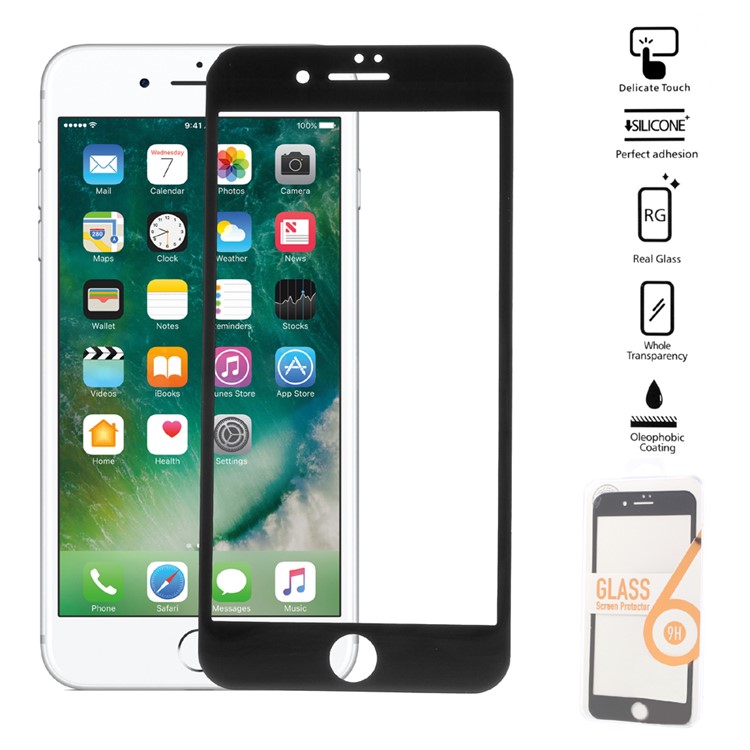 0.25mm Full Covering Tempered Glass Screen Protector Film for iPhone 7 Carbon Fiber Soft Arc edge-1