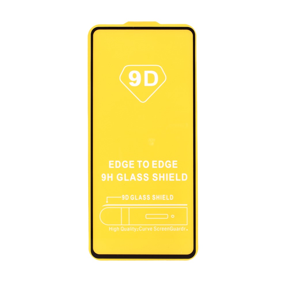 9D Full Screen Silk Print Tempered Glass Protective Film (Full Glue) for Samsung Galaxy A12-3