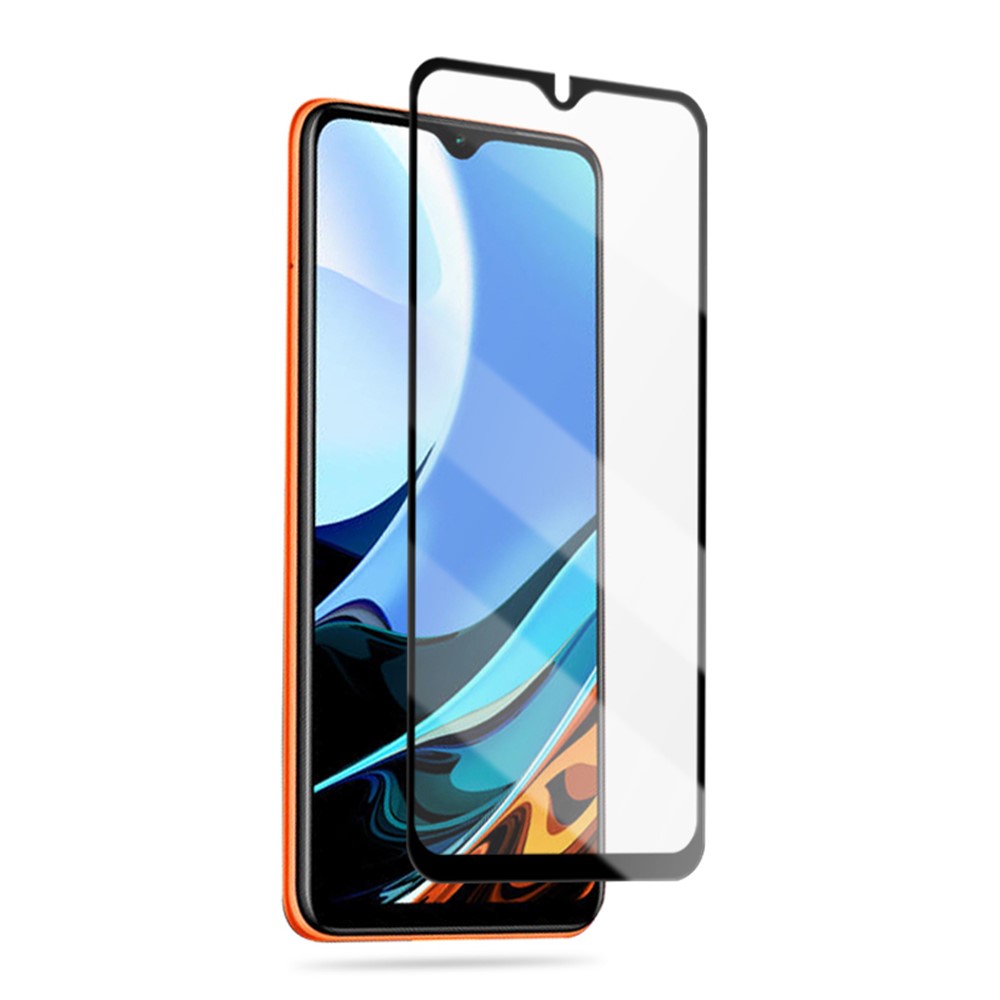 MOCOLO Complete Covering Silk Printing Full Glue Tempered Glass Film for Xiaomi Redmi 9T Screen Protector - Black-4