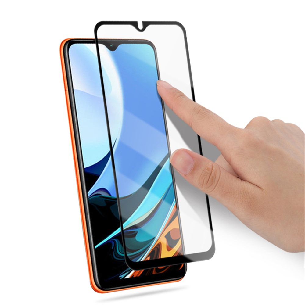 MOCOLO Complete Covering Silk Printing Full Glue Tempered Glass Film for Xiaomi Redmi 9T Screen Protector - Black-6