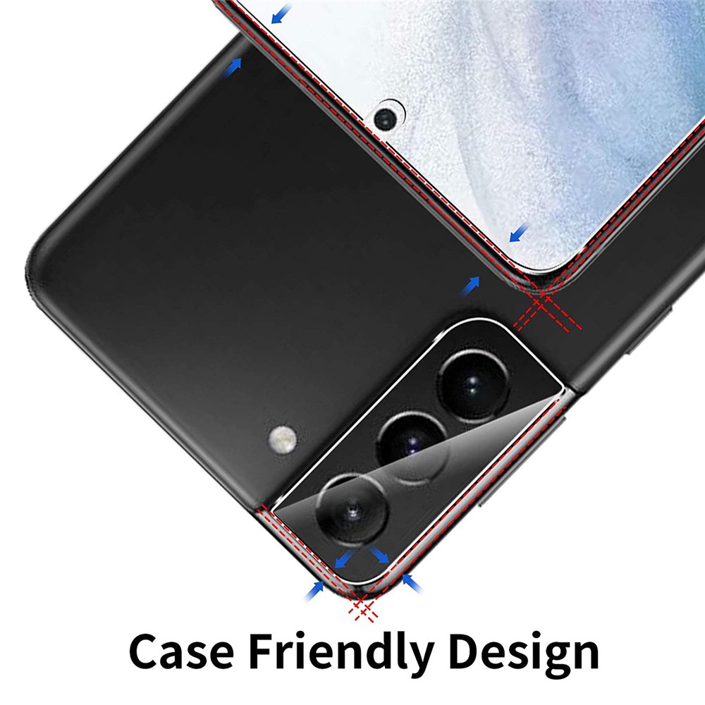 2.5D 9H Arc Edge Tempered Glass Screen Protector + Camera Lens Film for Samsung Galaxy S21+ 5G-5