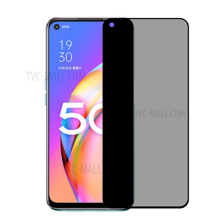 Anti-Burst Ultra Clear Anti-spy Full Screen Silk Printing Tempered Glass Screen Guard Film (Side Glue) for Oppo A93 5G-1