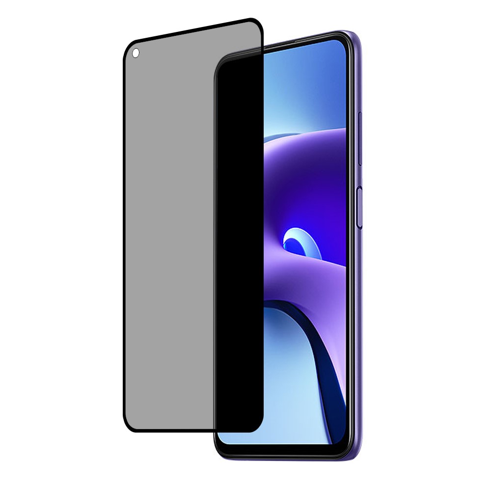 Anti-peep Silk Printing Tempered Glass Full Screen Guard Film (Side Glue) for Xiaomi Redmi Note 9T 5G/Redmi Note 9 5G-1