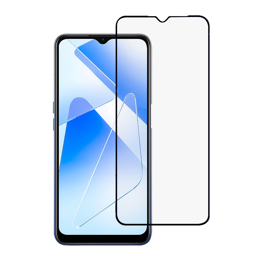 Anti-Burst Silk Printing Tempered Glass Full Coverage Full Glue Screen Protector for Oppo A55 5G-1