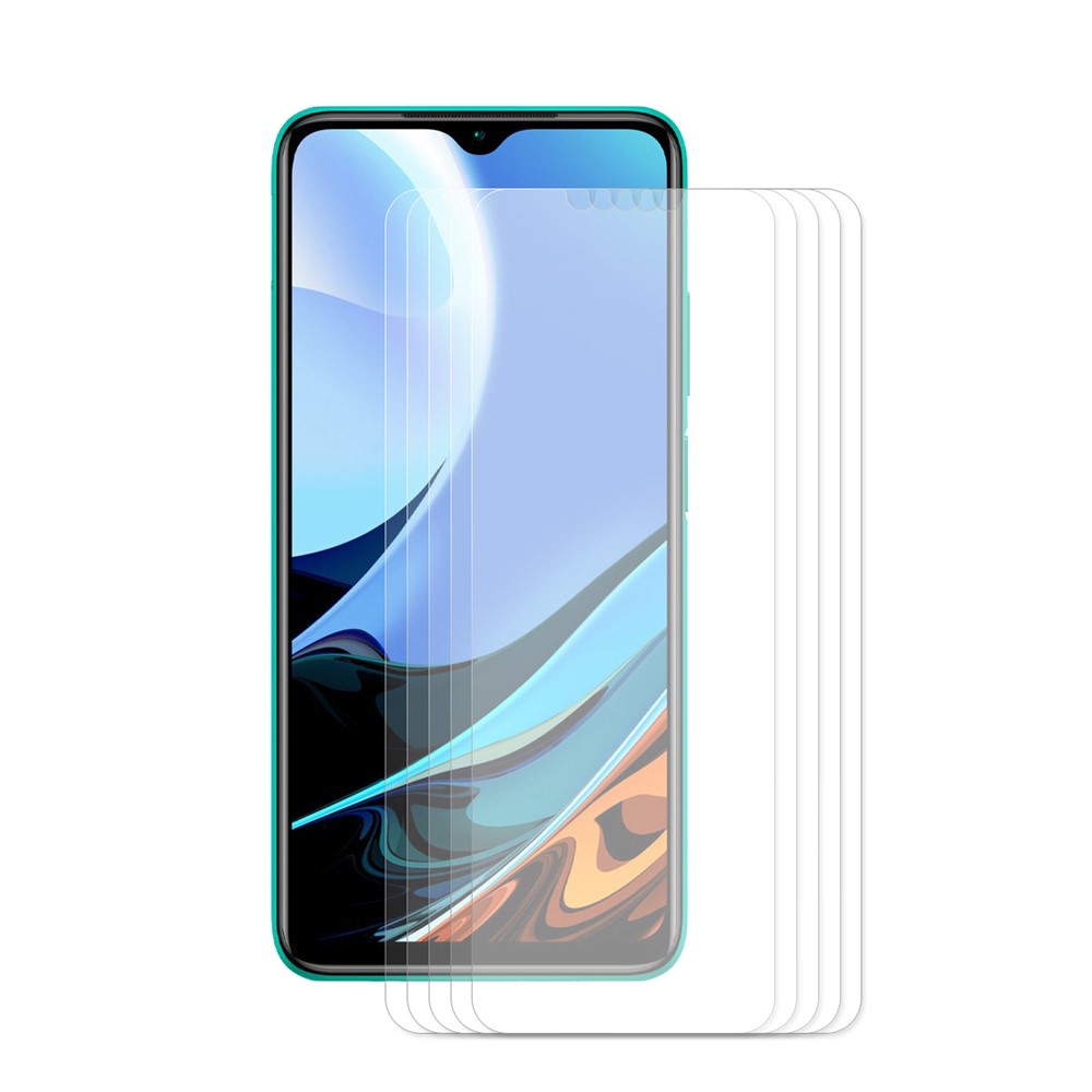 5Pcs/Set HAT PRINCE 0.26mm 9H 2.5D Arc Edge Tempered Glass Screen Protector for Xiaomi Redmi 9T-1