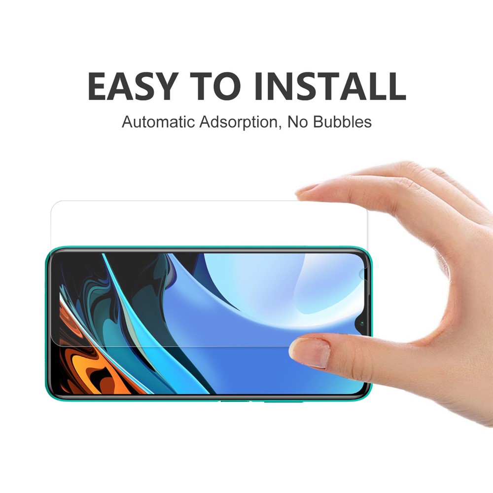 10Pcs/Set HAT-PRINCE 0.26mm 9H 2.5D Arc Edge Tempered Glass Screen Film for Xiaomi Redmi 9T-6