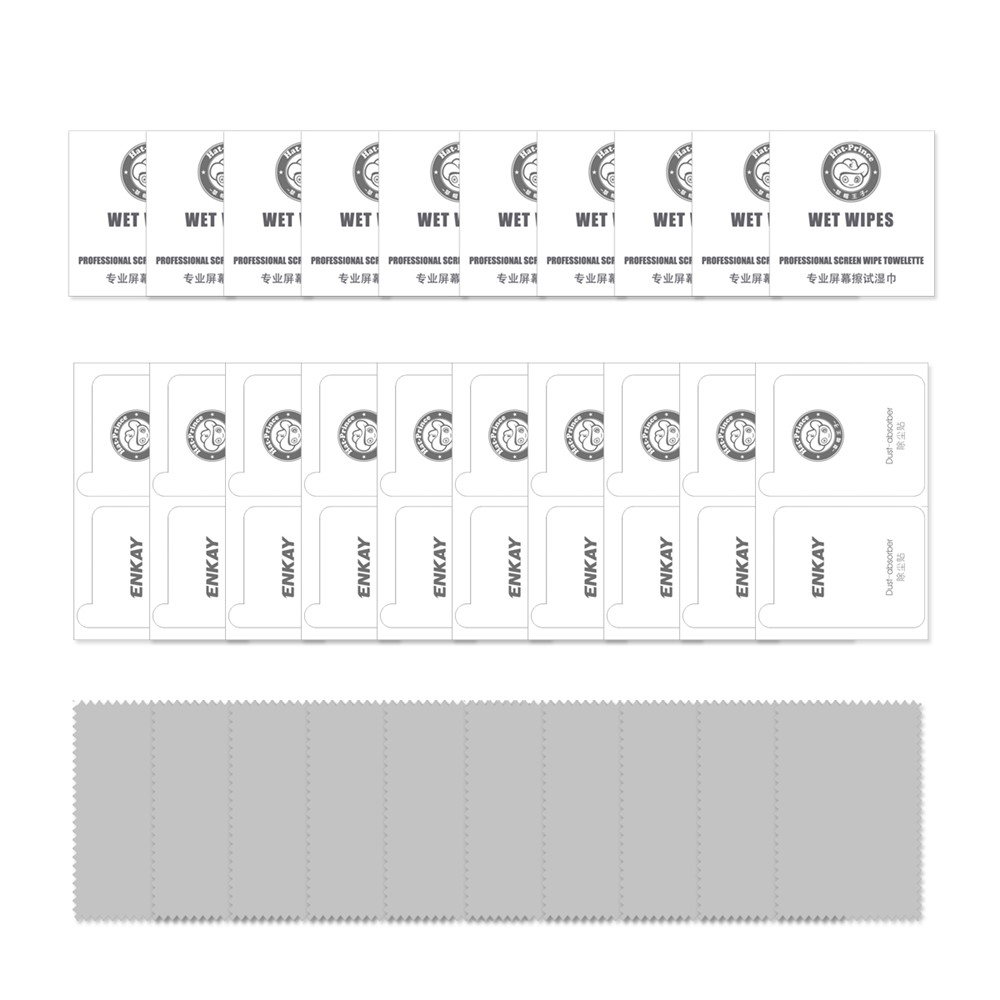 10Pcs/Set HAT-PRINCE 0.26mm 9H 2.5D Arc Edge Tempered Glass Screen Film for Xiaomi Redmi 9T-7