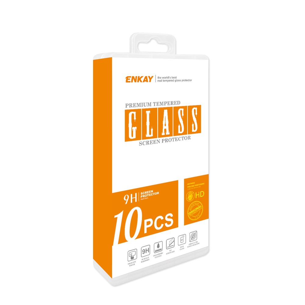 10Pcs/Set HAT-PRINCE 0.26mm 9H 2.5D Arc Edge Tempered Glass Screen Film for Xiaomi Redmi 9T-9