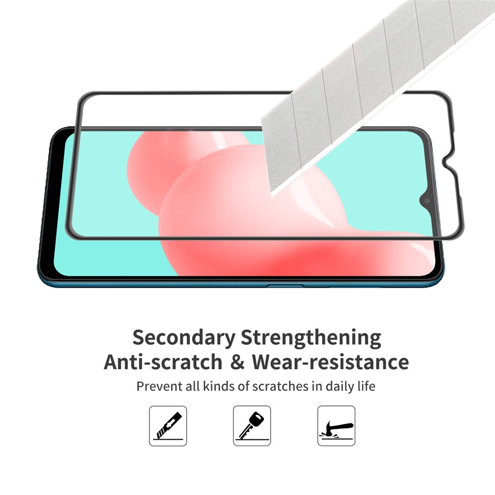 5 Stück / Set ENKAY HIGH Definition Full Kleber Komplettbedeckung Tempered Glasics Screen Film Für Samsung Galaxy A32 5G / M12 / A12-4