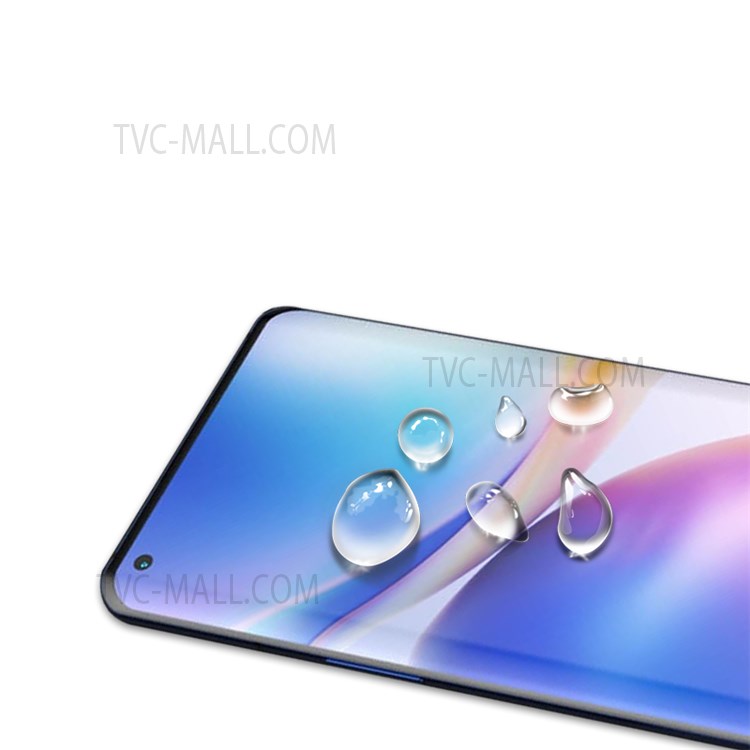 AMORUS Side Glue Full Coverage 3D Curved Screen Design Tempered Glass Screen Protector for OnePlus 9 Pro - Black-5