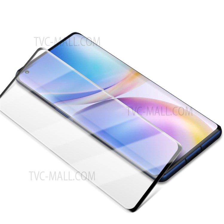 AMORUS Side Glue Full Coverage 3D Curved Screen Design Tempered Glass Screen Protector for OnePlus 9 Pro - Black-6