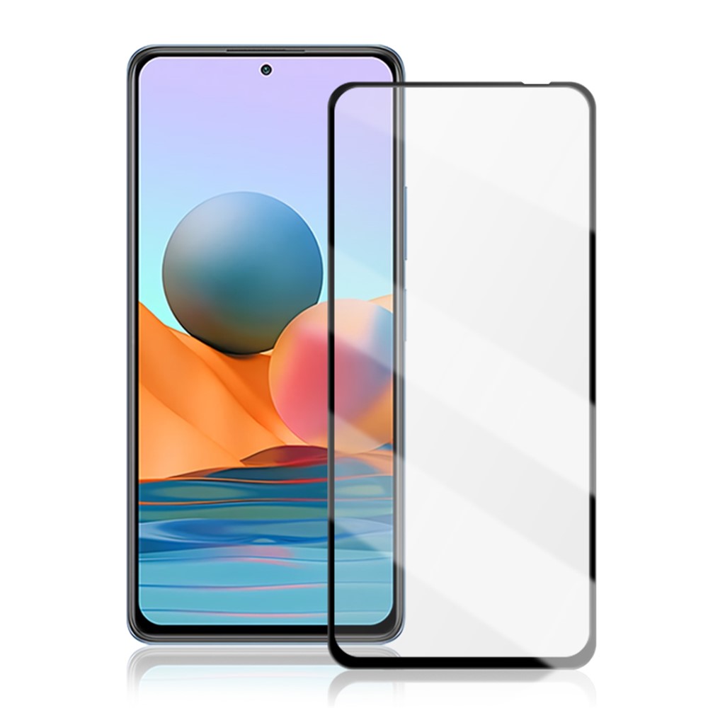 AMORUS Full Coverage 3D Curved Tempered Glass Screen Protector for Xiaomi Redmi Note 10 - Black-2