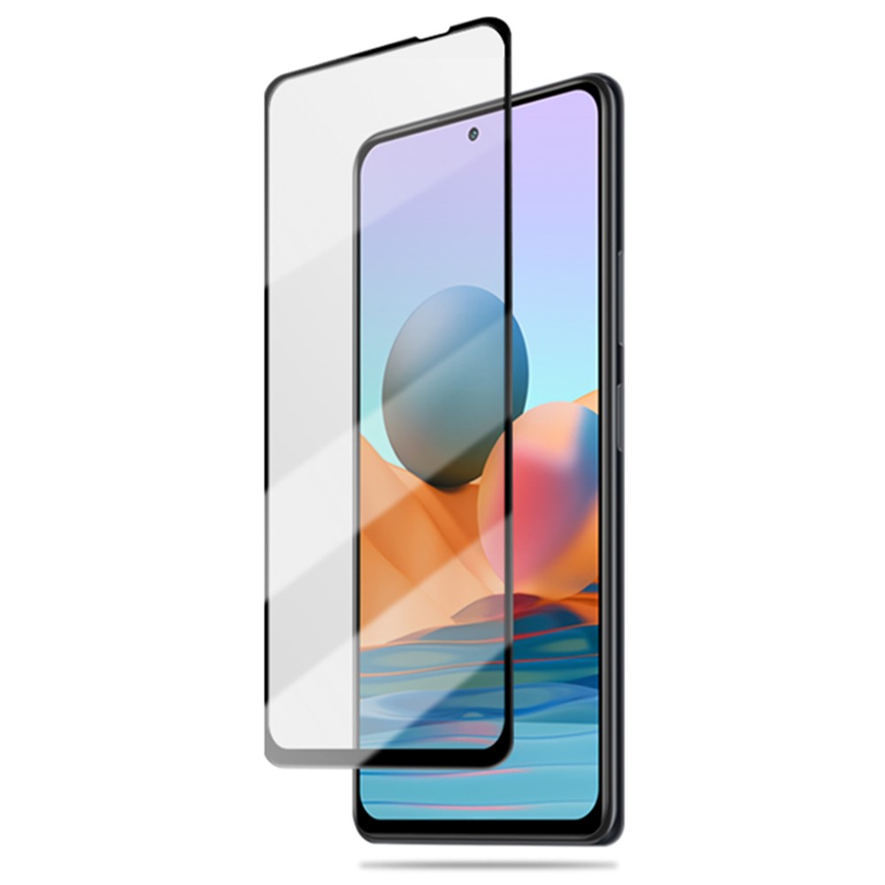 AMORUS Full Coverage 3D Curved Tempered Glass Screen Protector for Xiaomi Redmi Note 10 - Black-4