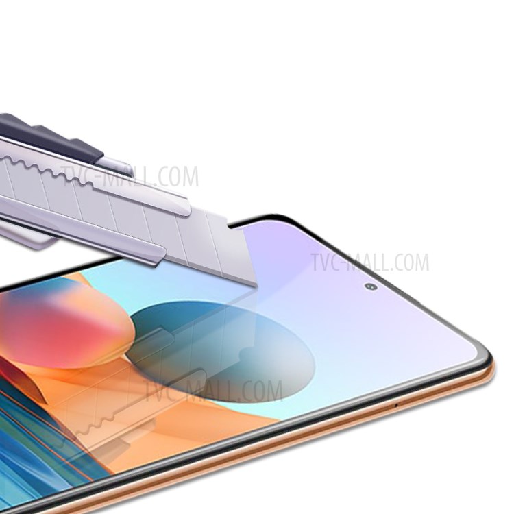 AMORUS Full Coverage 3D Curved Tempered Glass Screen Protector for Xiaomi Redmi Note 10 - Black-5