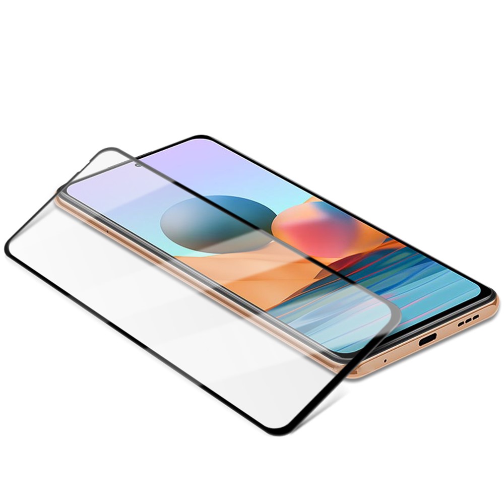 AMORUS Full Coverage 3D Curved Tempered Glass Screen Protector for Xiaomi Redmi Note 10 - Black-7