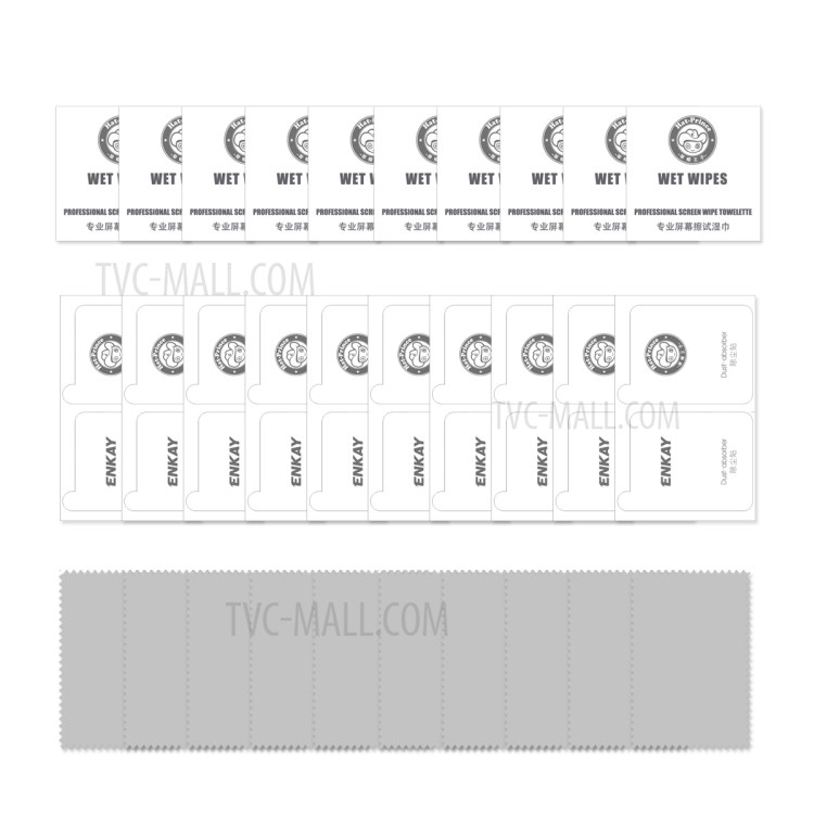 10pcs/set Enkay Hat Prince Cola Completa 0,26mm 9h 2,5d Cobertura de Tela Inteira Protetor de Tela Anti-arranhão de Vidro Temperado Para Xiaomi Redmi K40/K40 Pro/K40 Pro+/Mi 11i/Poco F3-9