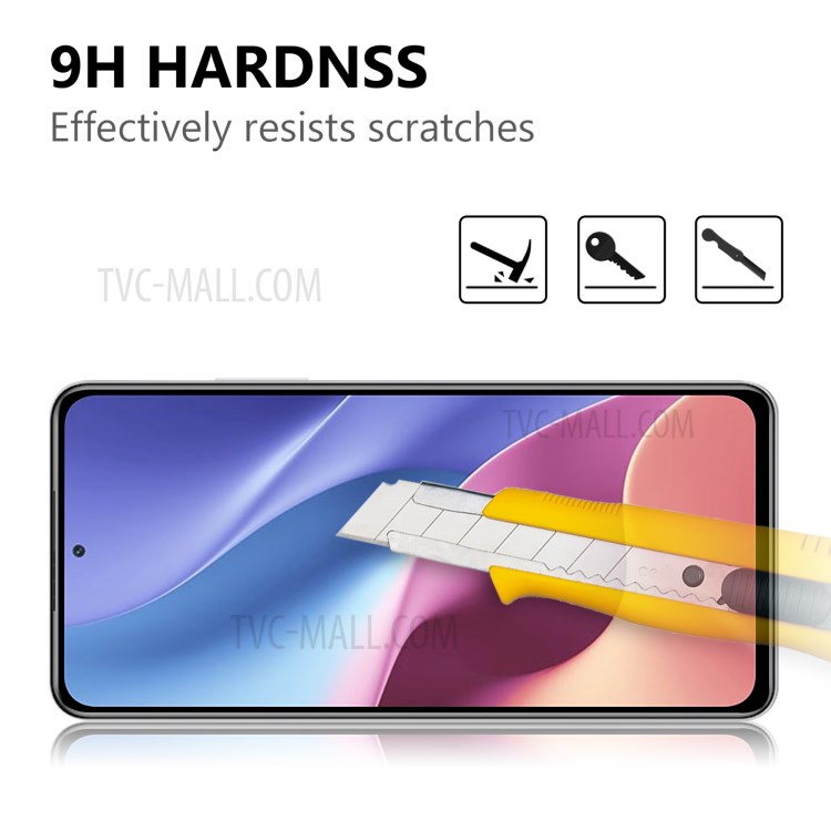 Komplette Abdeckung Ultraklarer Vollkleber Gehärteter Glasfilm Black Ränder Displayschutzfolie Für Xiaomi Redmi K40 / K40 Pro-3