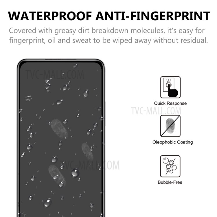 Komplette Abdeckung Ultraklarer Vollkleber Gehärteter Glasfilm Black Ränder Displayschutzfolie Für Xiaomi Redmi K40 / K40 Pro-4