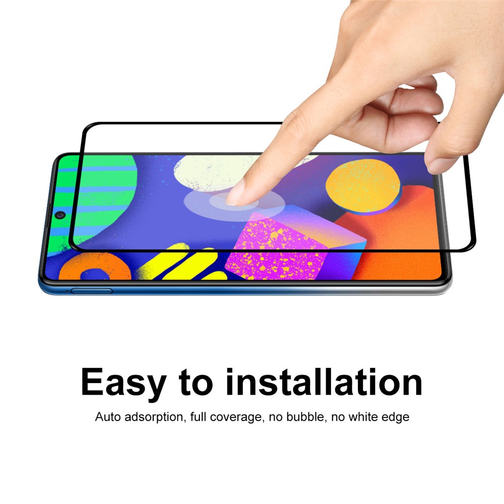 HAT PRINCE 2 Pieces Full Glue 0.26mm 9H 2.5D Anti-explosion Full Coverage Screen Protector for Samsung Galaxy F62 / Samsung Galaxy M62-6
