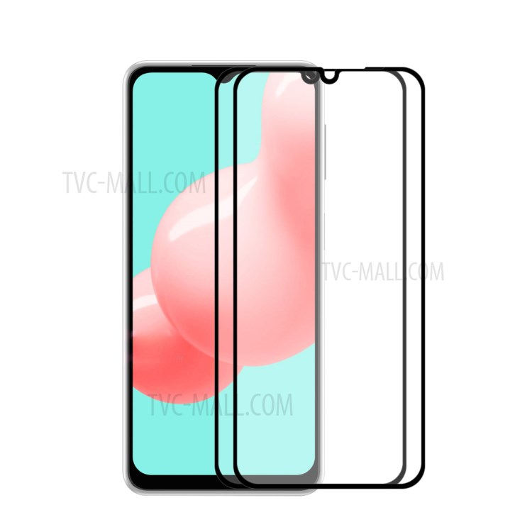 HAT PRINCE 2 Pieces Full Glue 0.26mm 9H 2.5D Anti-explosion Full Coverage Screen Protector for Samsung Galaxy A32 5G-1