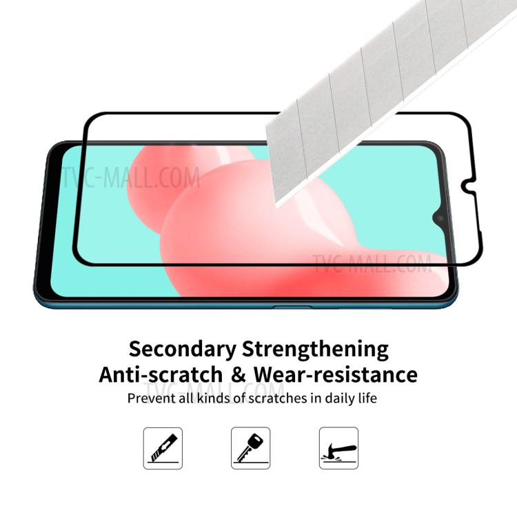 HAT PRINCE Full Glue 0.26mm 9H 2.5D Anti-explosion Full Coverage Screen Protector for Samsung Galaxy A32 5G-5