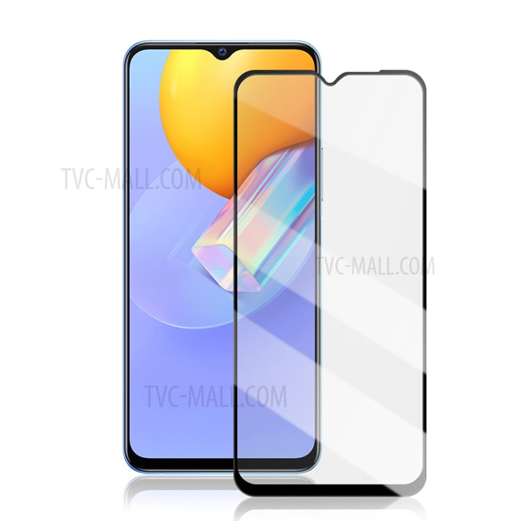 MOCOLO Full Glue Full Coverage Silk Printing Tempered Glass Screen Protector for vivo Y31 - Black-2