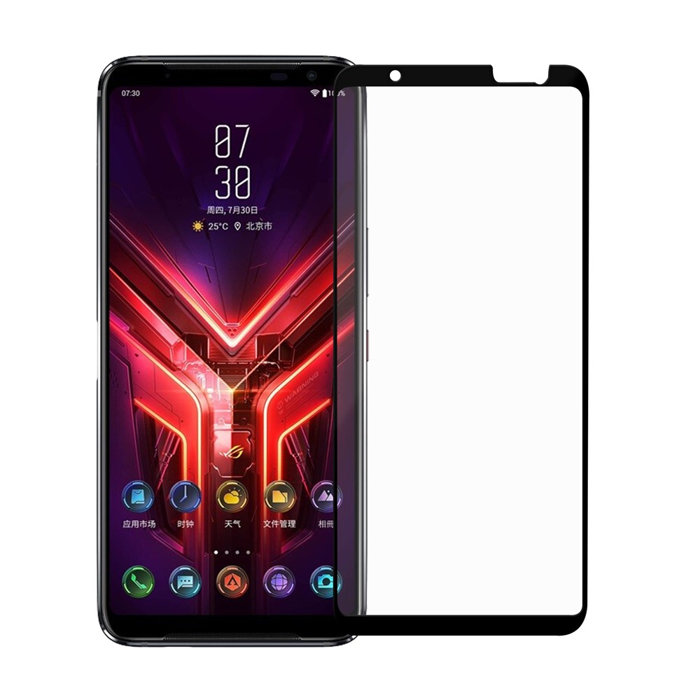 Anti-Burst Ultra Clear Full Glue Tempered Glass Film Black Edges Full Screen Coverage Protector for Asus ROG Phone 5-1