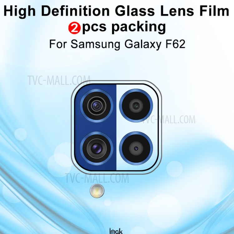2Pcs/Pack IMAK High Definition Glass Lens Film for Samsung Galaxy F62 / M62-2