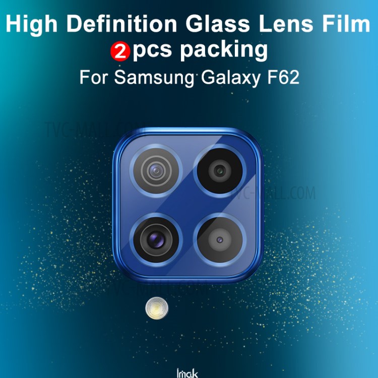 2Pcs/Pack IMAK High Definition Glass Lens Film for Samsung Galaxy F62 / M62-3