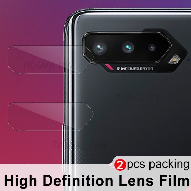 2Pcs/Pack IMAK High Definition Glass Lens Film for Asus Asus ROG Phone 5-6