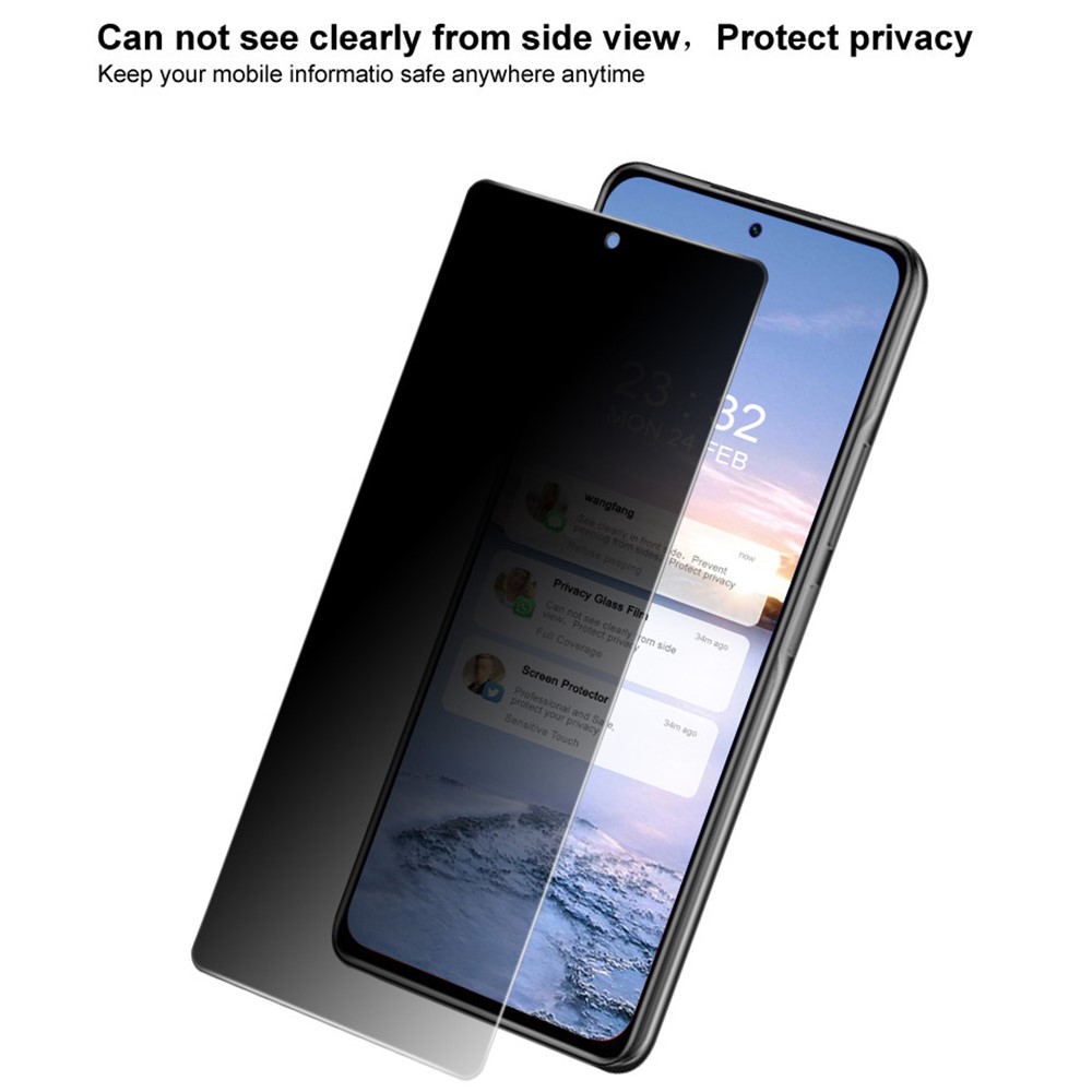 IMAK 9H Härte Anti-peep Tempered Glass Protector Für Xiaomi Redmi K40/K40 Pro/K40 Pro+/Mi 11i/Poco F3-6