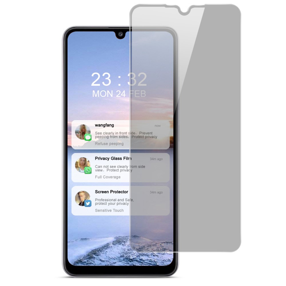 IMAK Anti-peep 9H Hardness Tempered Glass Protector for Samsung Galaxy A32 4G-10