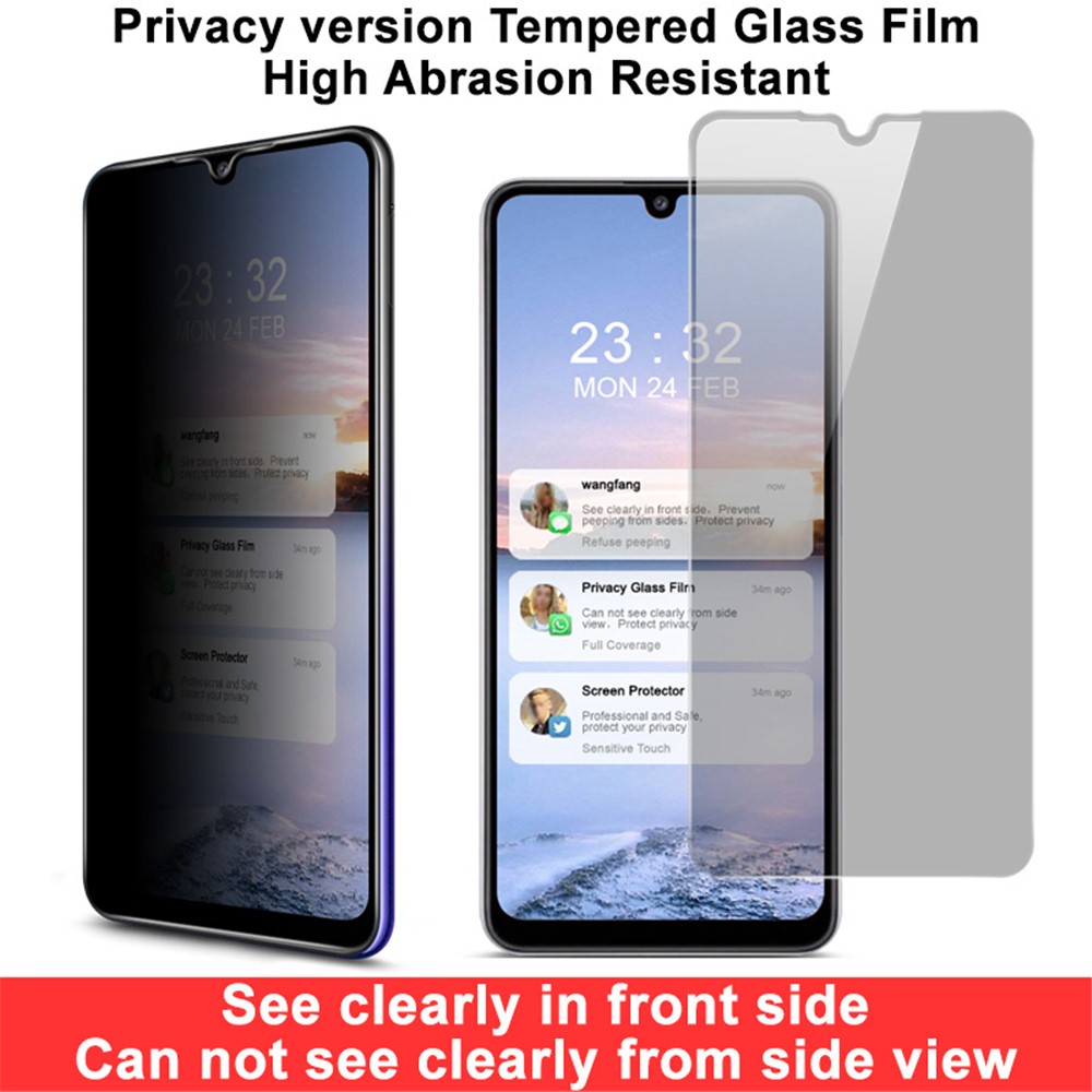 IMAK Anti-peep 9H Hardness Tempered Glass Protector for Samsung Galaxy A32 4G-4
